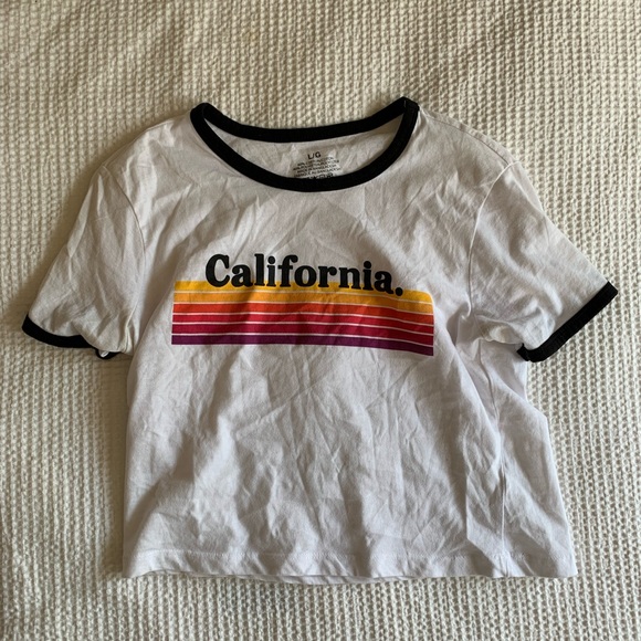 White California Crop T-shirt, size L - Picture 4 of 4